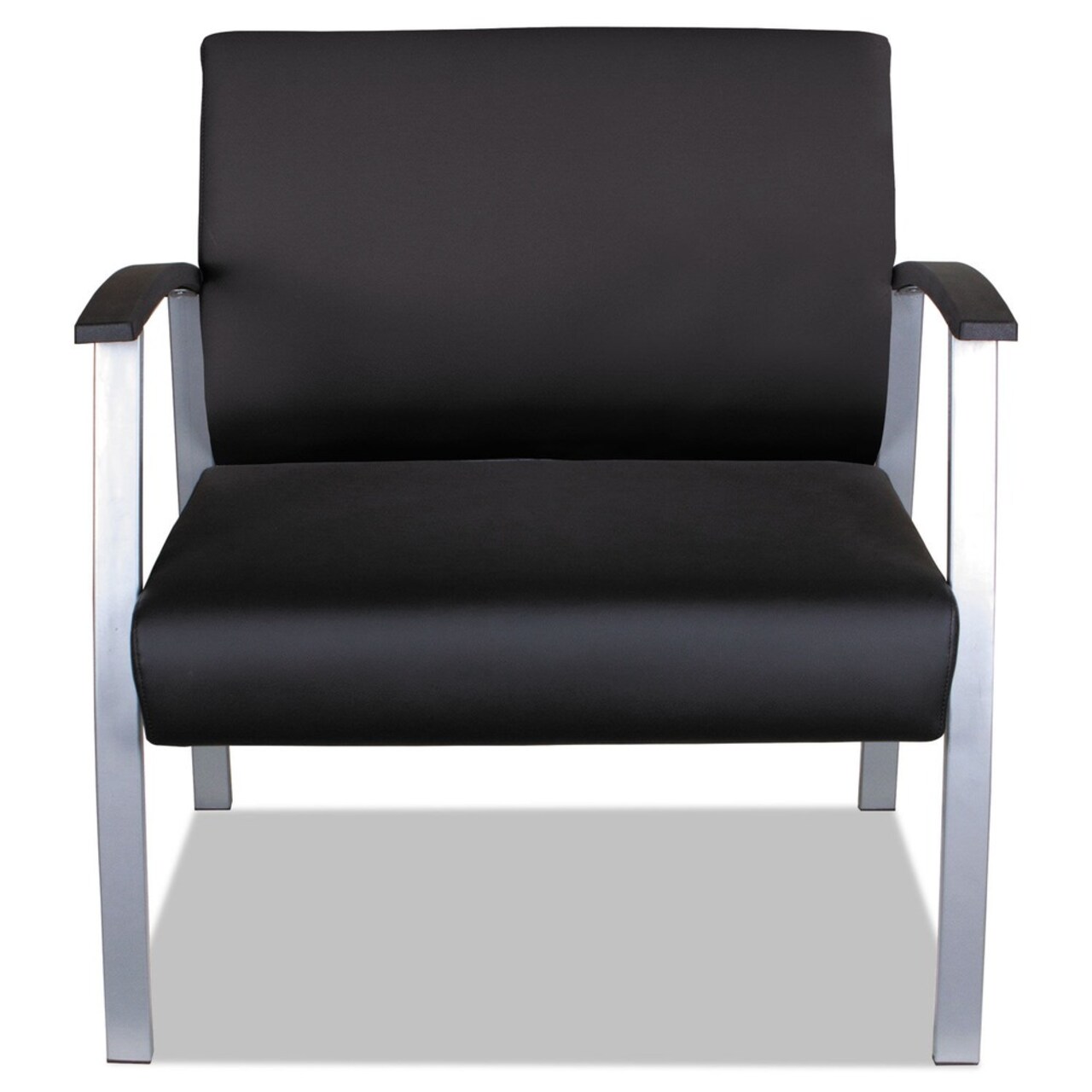 Alera MetaLounge Series 30.51 in. x 26.96 in. x 33.46 in. Bariatric Guest Chair - Black/Silver